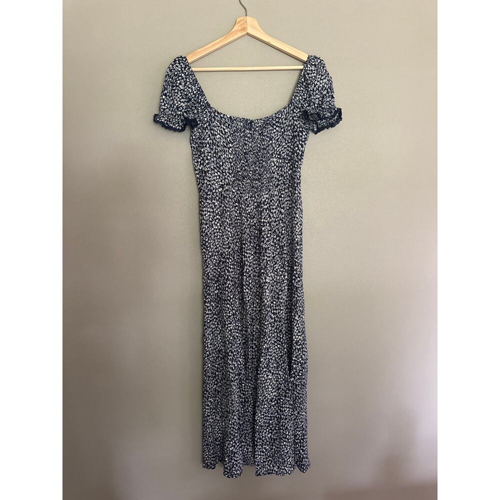 REFORMATION Shyla Midi Dress in Navy Size 6 - Picture 9 of 11